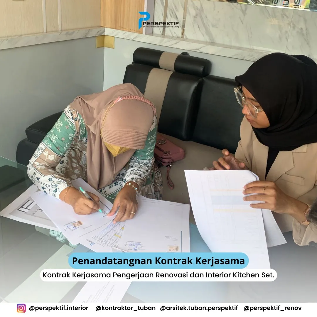 Dokumentasi kontrak dan serah terima klien Perspektif 7